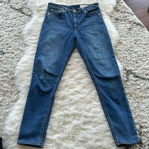 Rag & Bone high waisted jeans. Classic blue denim.